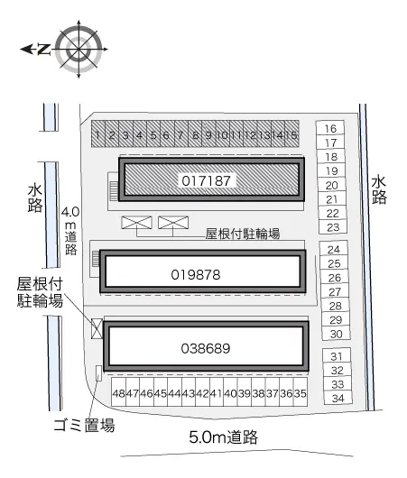 松山市古川南２丁目 月極駐車場